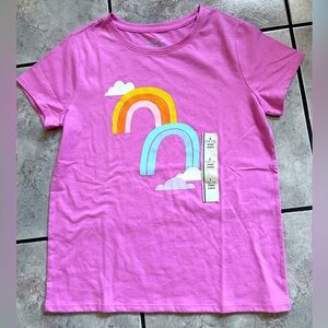 Cat & Jack pink rainbow tee size L